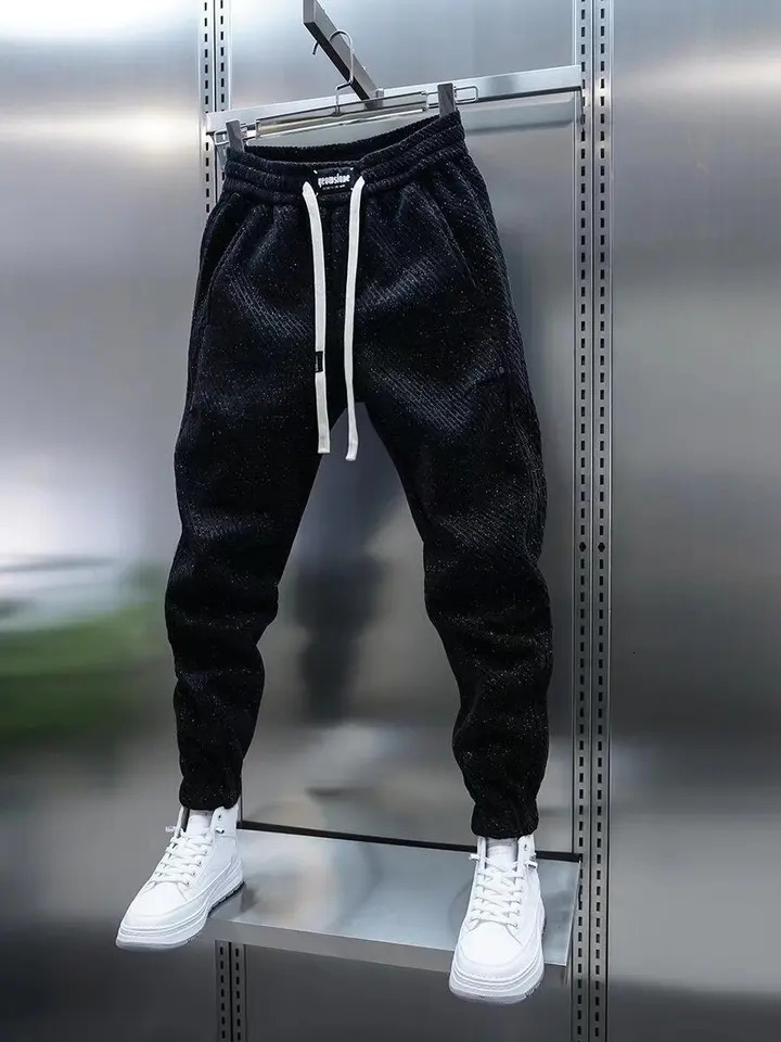 Spring And Autumn Men Harem Pants Zebra Striped Trousers Sport Clothing Cargo Sweatpants Brushed Loose Waist Versatile Pants 260416