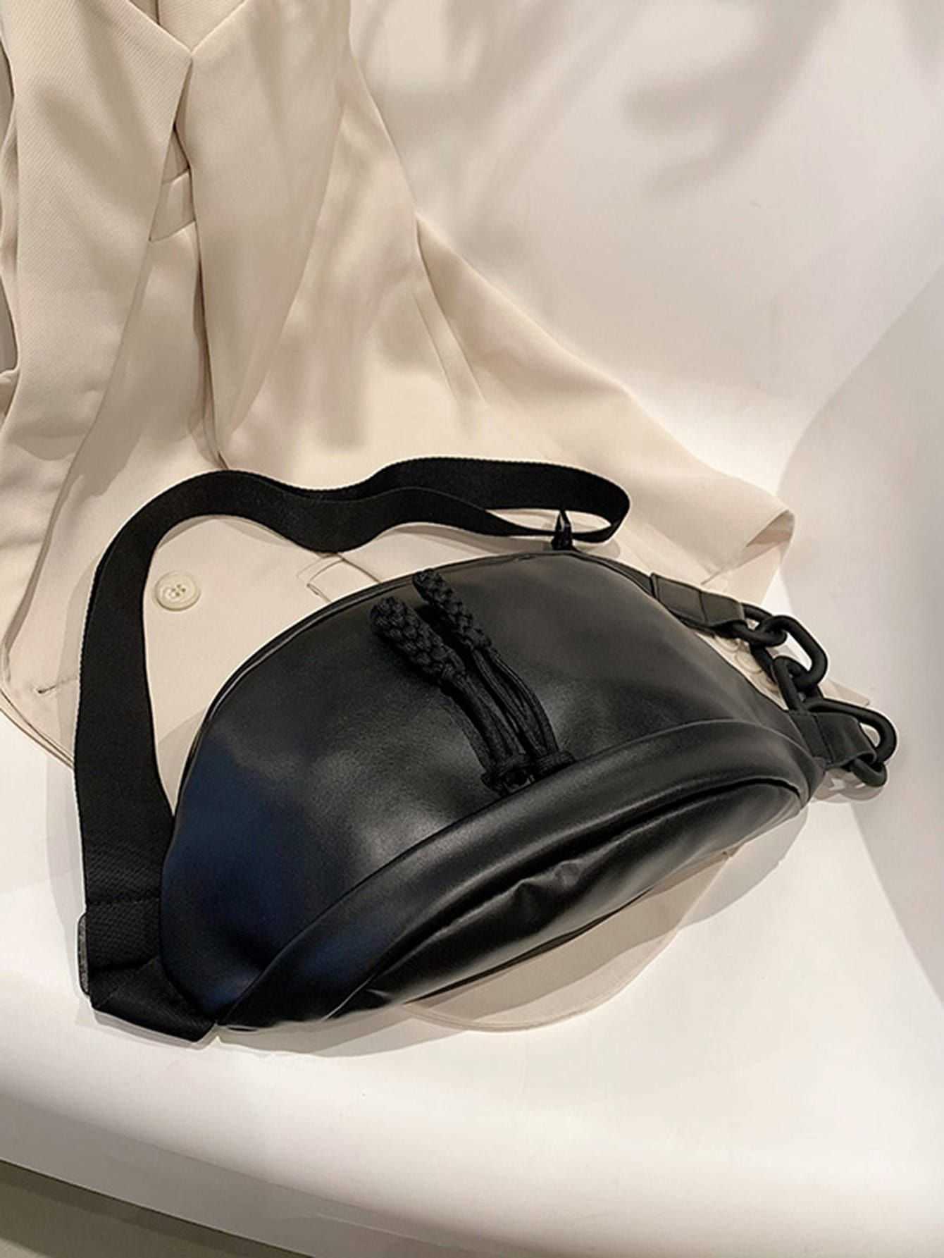 Hot-selling Korean-style large-capacity crossbody bag or clutch bag for women, 2024 new model, soft leather PU, simple and rugged chain strap, crossbo