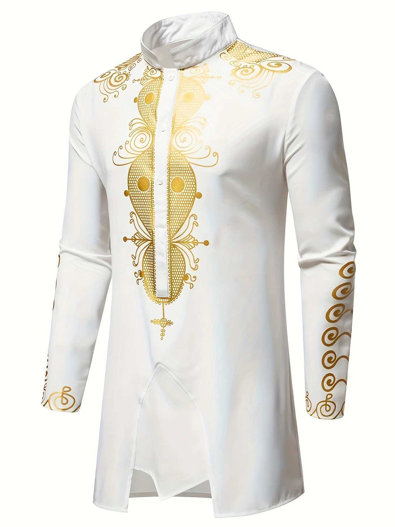 Traditional Culture Mens Suit Muslim Suit Personalized 3D Printed Pattern Arabian Dress Loose Breathable Two Piece Suit W251216