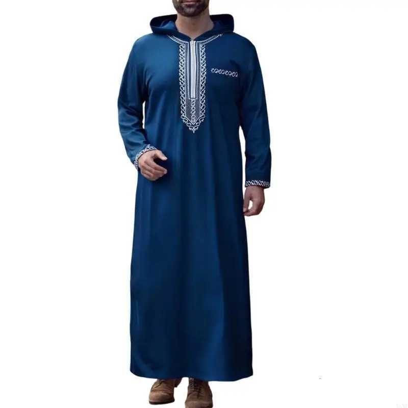 Y3NE Islamic Clothing Men Robe Kaftan Muslims Man Moroccan Casual Long Dress Arabic Thobe Grown Middle East National Costume W251216