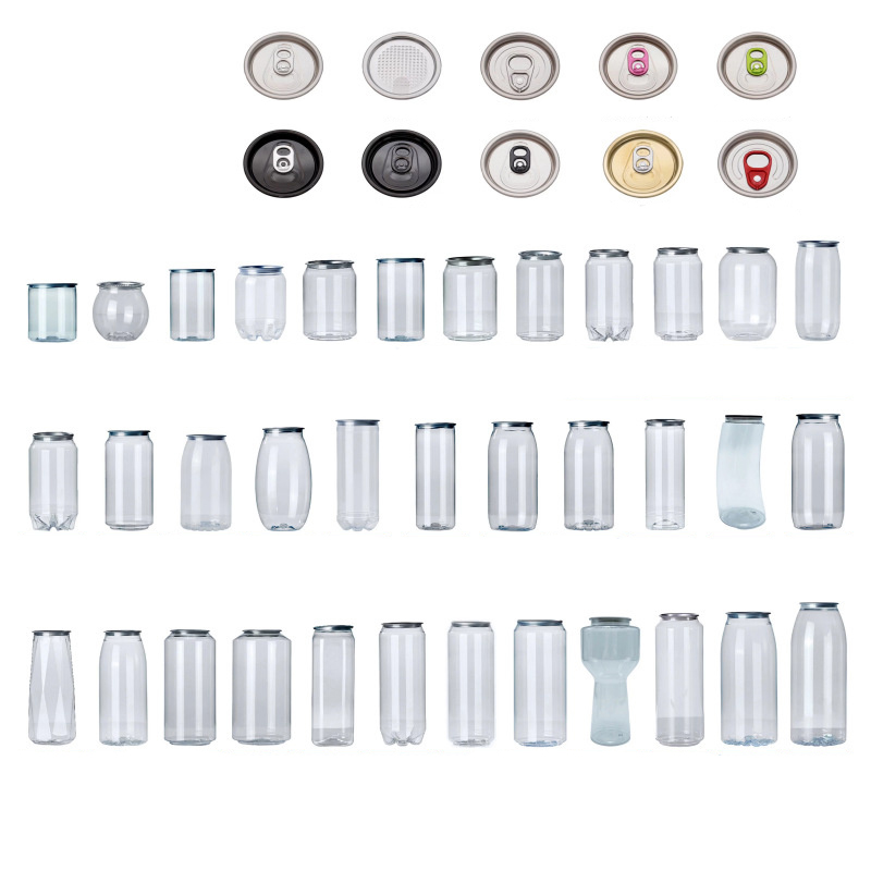 Drinks Packaging Jar Empty Beverage Bottle Can Transparent Plastic Bottle Milk Tea Storage Jars PET Food grade Juice Containers Support custom logos