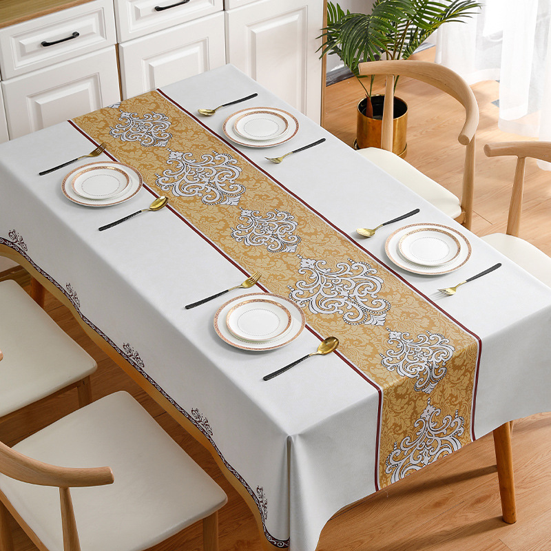 YL-38508 Custom Tablecloth - Waterproof, Oil-proof, Heat-resistant, Wash-free, High-quality Tablecloth, Coffee Table Cloth, Conference Table Cloth, Pl