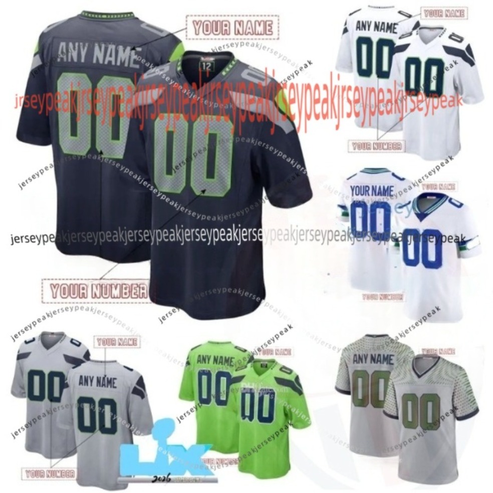 2026 Super B Football Rivalries Jerseys Cooper Kupp Darnold Smith-Njigba Walker III 14 GEQBUS Any Name Number Embroidered Letter Number777