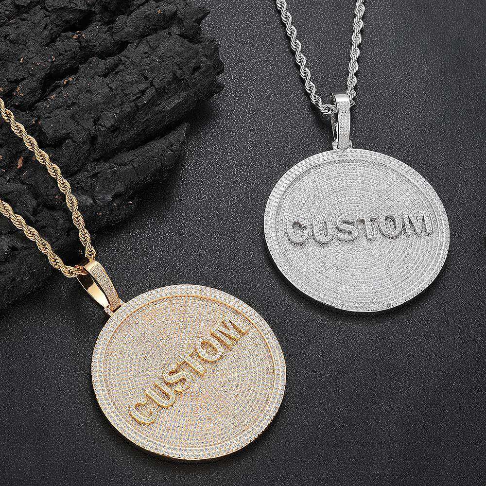 Jewelry Hip-Hop IGI 80mm 14k Full Diamond Round Custom 18k Letter Pendant Hot-Selling Men's Moissanite GRA Necklace Jewelry