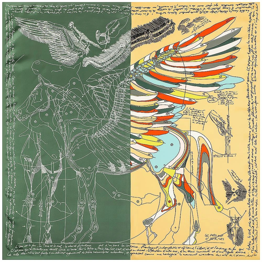 130cm 100 Silk Scarf Square Fashion n Pegasus Women Shawl Bandana Kerchief Scarves For Ladies 260417