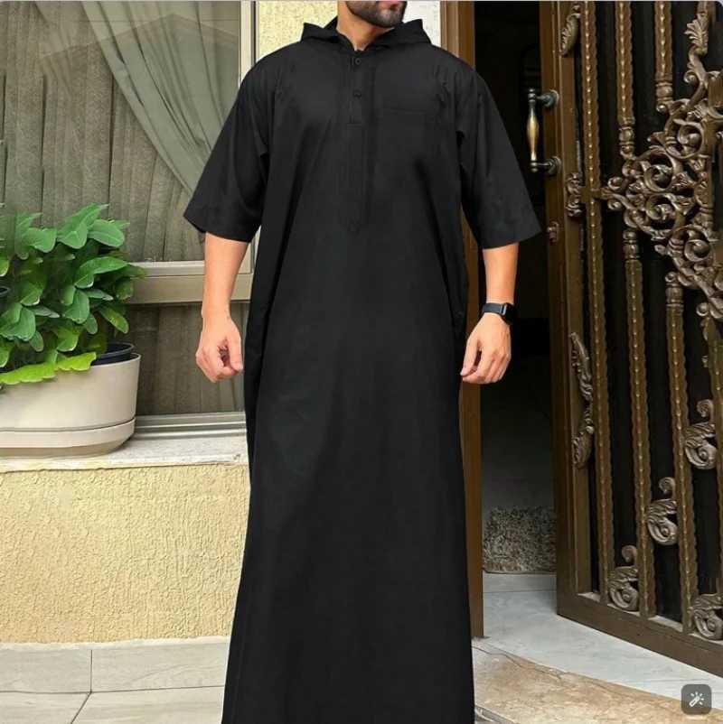 Men Ramadan Prayer Robe Muslim Robes Embroidered Long Sleeve Loose Thobe National Style Leisure Tradition Arabic Clothing Dress W251216