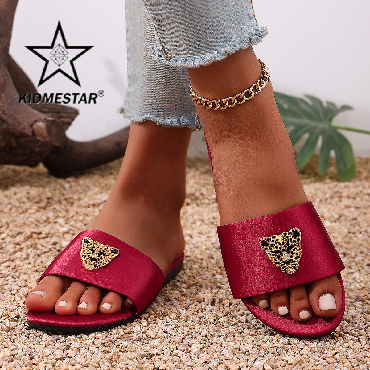 Ladies High-end Luxurious French-designed Summer High-end Fashionable Outdoor Flat Sandals Designer Style Flip-flops Flat Shoes Stylish Elegant Beach  - view 6