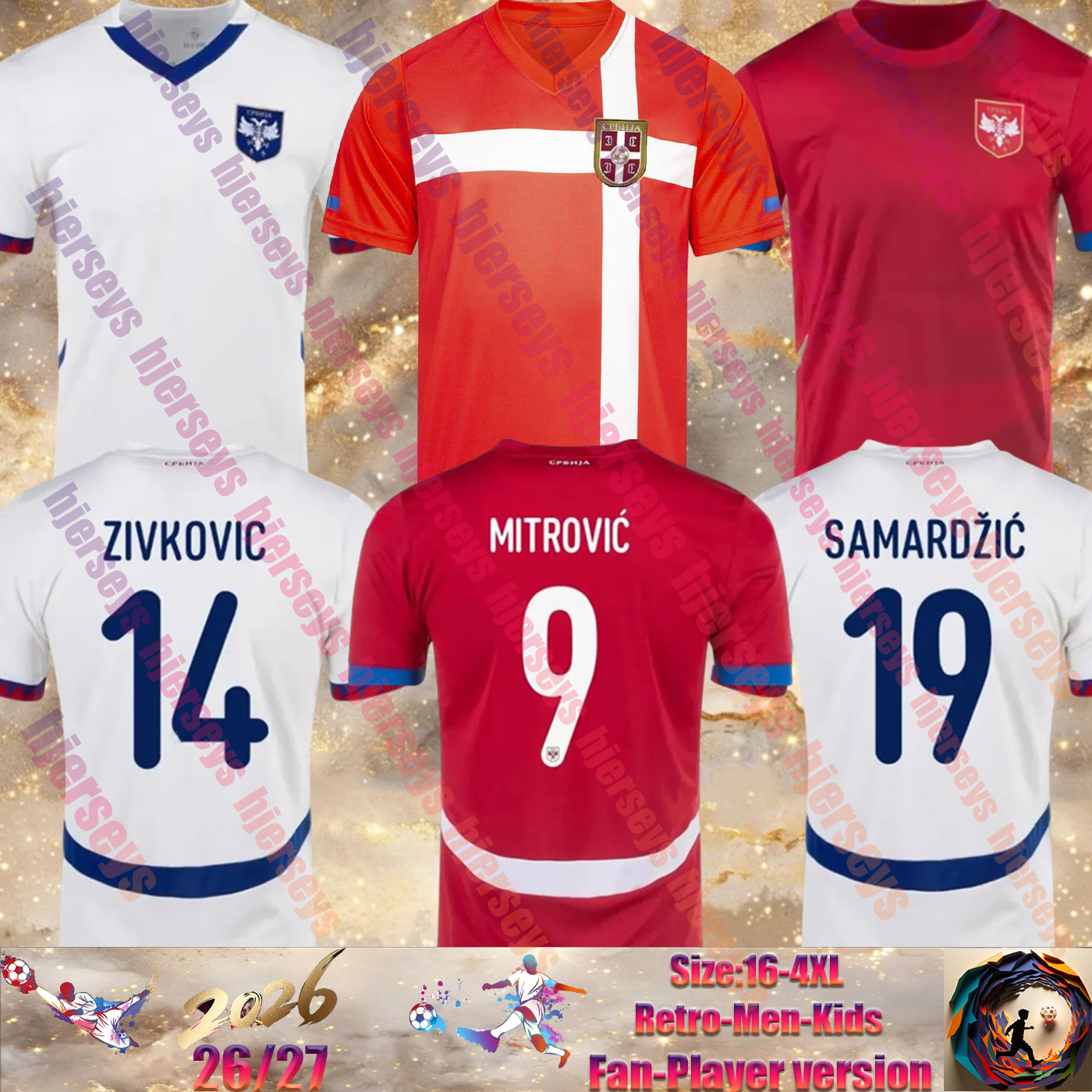 2025 2026 SERBIA Soccer Jersey TADIC SERGEJ MITROVIC Serbia retro 2010 National Team Home Away 25 26 Football T Shirts Kit VLAHOVIC PAVLOVIC MILENKOVIC ZIVKOVIC kids