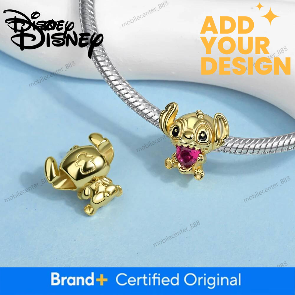 Designer Disney 925 Silver Disney Hot Sale Pendant Mermaid Villain Stitch Charms Beads Fit Bracelet Necklace Women DIY Fine Easter Jewelry Gifts Luxur - view 6
