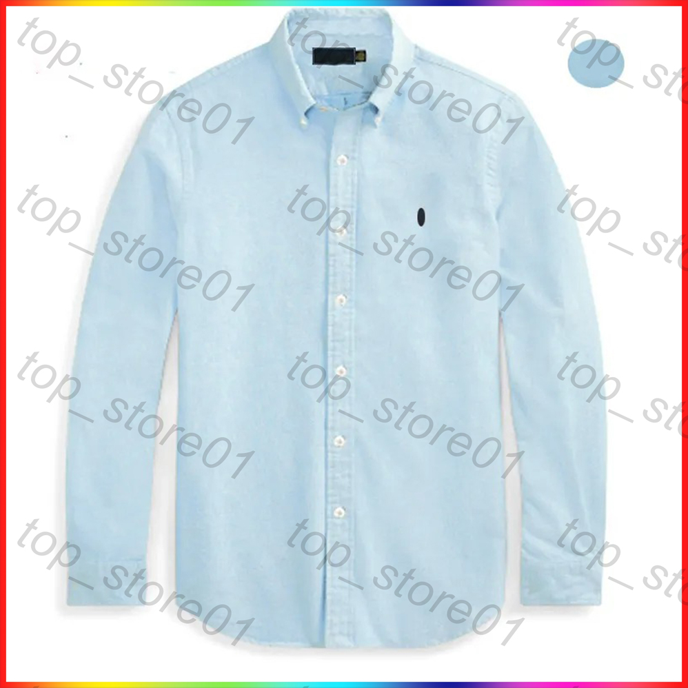 2026 Mens Shirt Designer Tshirts Summer fashionable Horse Embroidery Polos Shirt Tops Streetwear Solid Color Blouse Business Leisure Oxford Textile Button Up 01