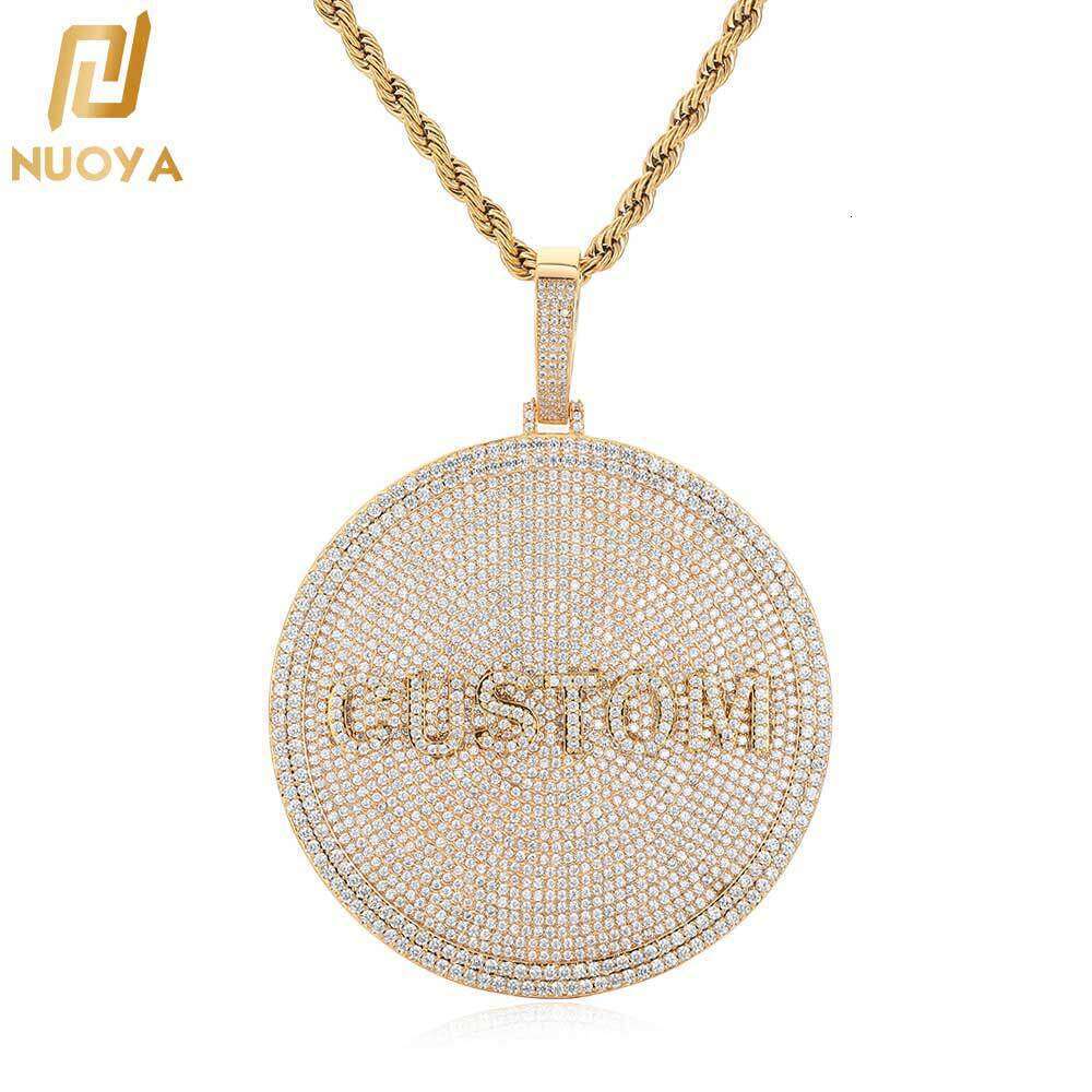 Jewelry Hip-Hop IGI 80mm 14k Full Diamond Round Custom 18k Letter Pendant Hot-Selling Men's Moissanite GRA Necklace Jewelry