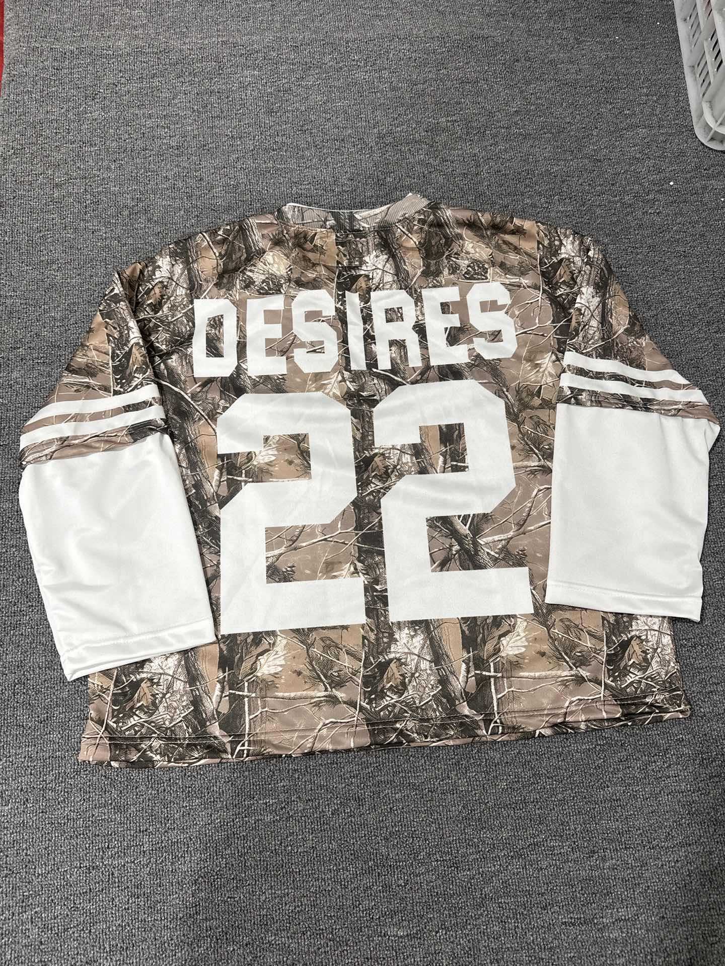 Street letter printed round neck fake two piece long sleeved t-shirt for men and women Y2k fashionable casual loose top trendy couple