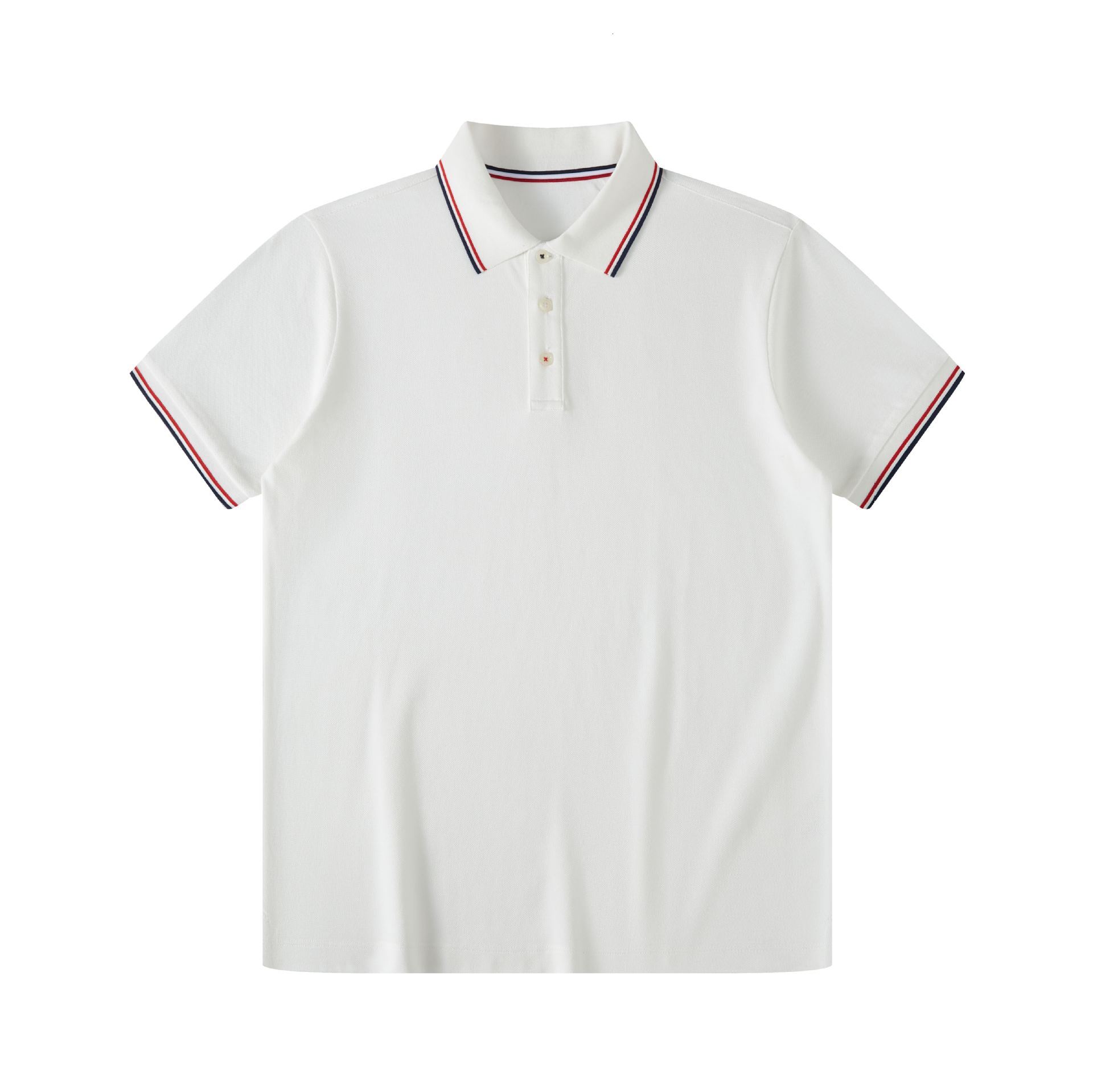 Designer Short-sleeved Shirt Luxurious And High-end Combed Cotton Polo Shirt With Collar Men's Style Short-sleeved Shirt Plain-color Business Men