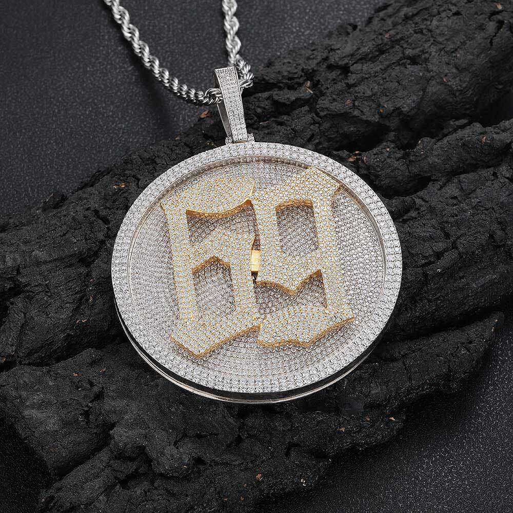 Jewelry Hip-Hop IGI 80mm 14k Full Diamond Round Custom 18k Letter Pendant Hot-Selling Men's Moissanite GRA Necklace Jewelry