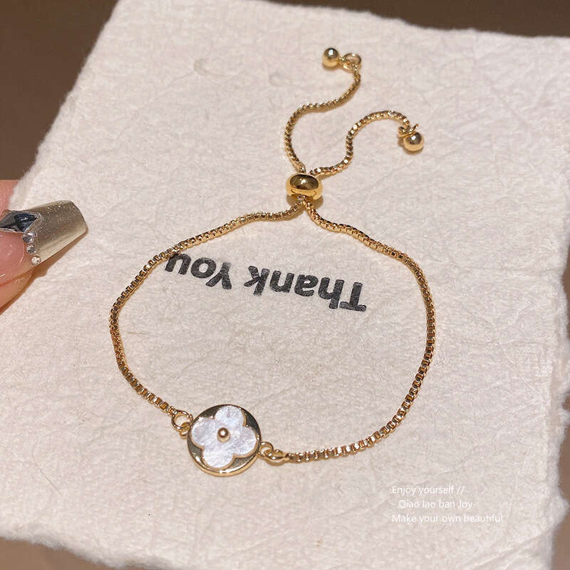 Floral Adjustable Bracelet, Korean Style, High-End Feel, Trendy Fashion, Suitable For Commuting, Elegant Hand Accessory, Wholesale