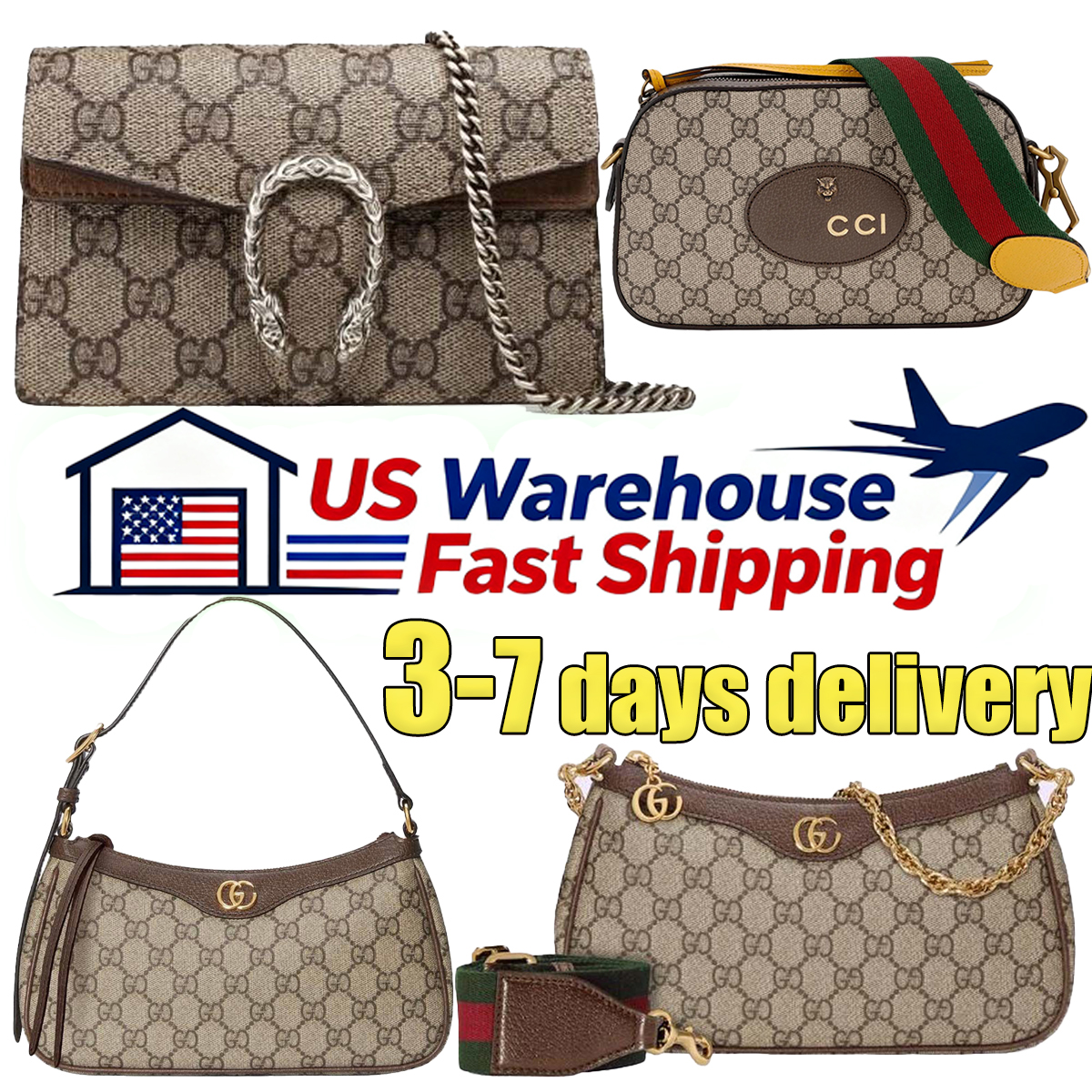 Designer bag Dionysus and Ophidia bag Women's Marmont Shoulder Bag Luxury Bag Handbag Crossbody Bag Envelope Chain Wallet All-over Floral Print Hobo Bag top Camera Bag