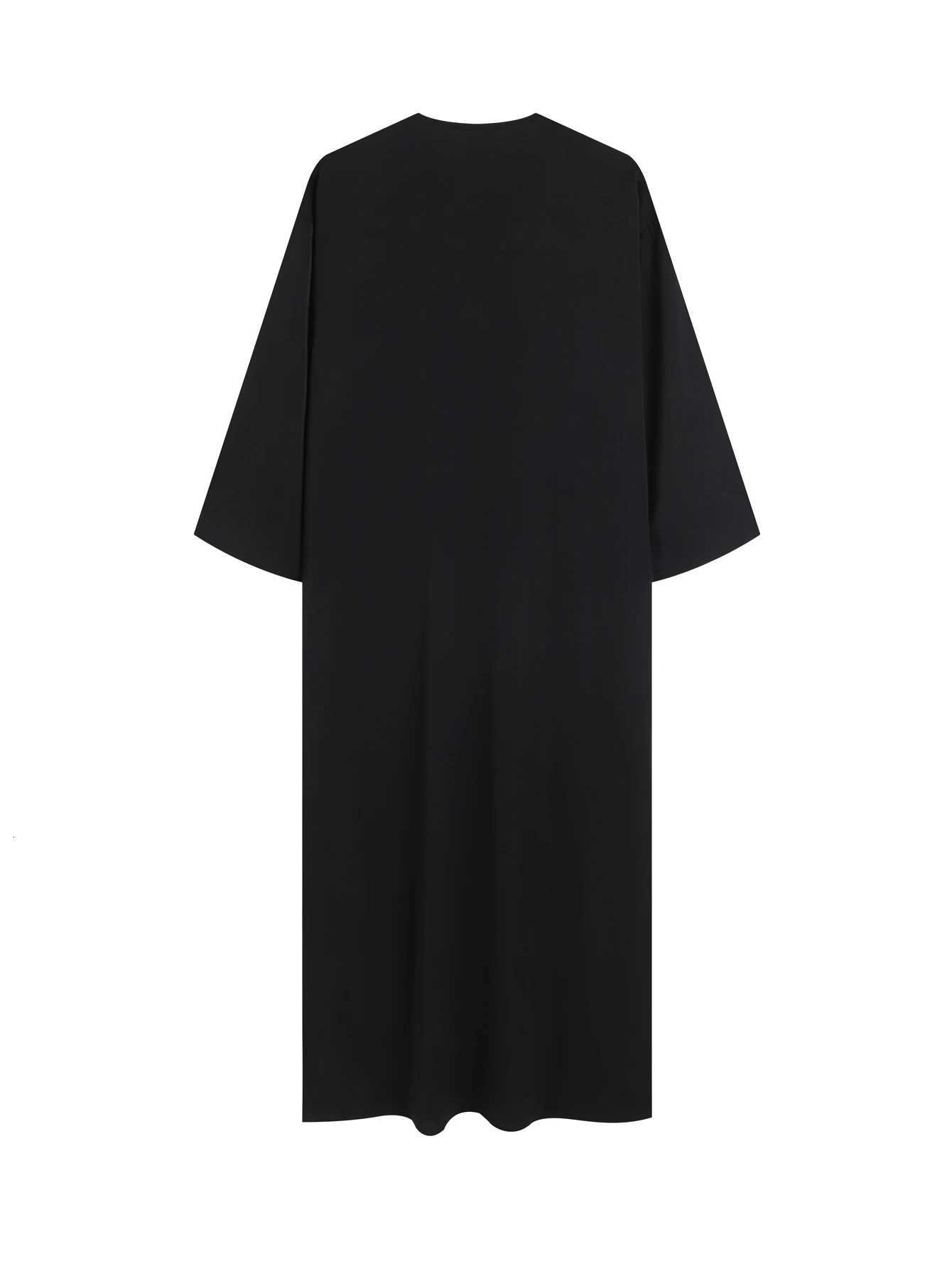 2025 Mens Traditional Boubou Jalabiyas Jubbah Embroidered Muslim Thobe Islamic Clothing Ramadan Robe Abaya for Moroccan Men W251216