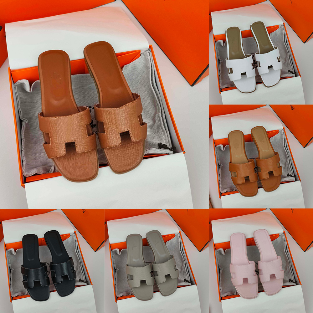 h sandals designer women shoes slippers slides classic designer sandals women genuine leather shoes summer beach sandals black white fashionable casual slippers