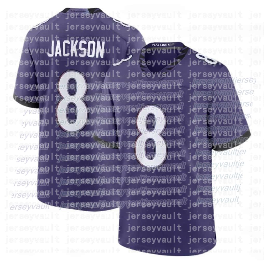 8 Lamar Jackson Raven 2026 Football Jersey Trey Hendrickson Zay Flowers Derrick Henry Malaki Starks Andrews Hamilton Roquan Smith Wiggins Green Lewis
