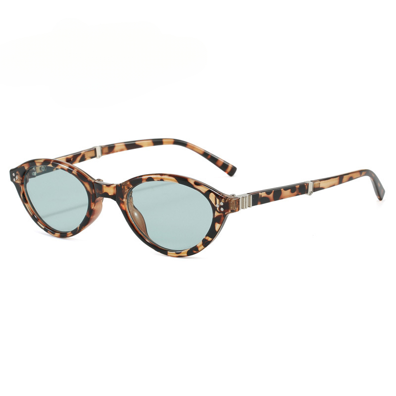 Women Foldable Cat Eye Glasses Oval Butterfly Small Frame Retro Lightweight Casual Eyewear