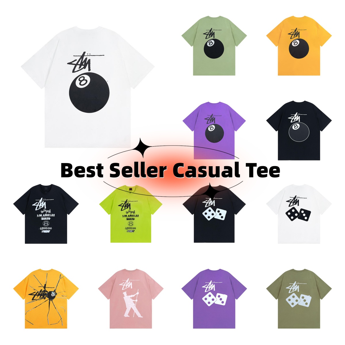 t shirt mens designer clothes Letter Print Graphic Tee Vintage Hip Hop Loose Sports Short Sleeve Tops Men Streewear