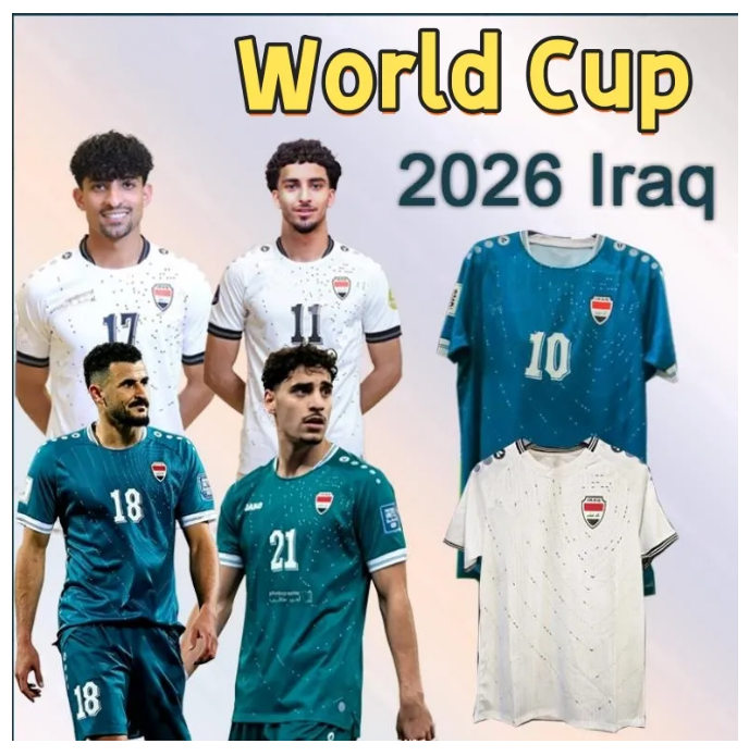 Iraq soccer jerseyS 2026 2027 Iraq World Cup Z.Iqbal 8 JOAO FELIX World Cup new Bernardo J. NEVES home away jersey Iraq football shirts