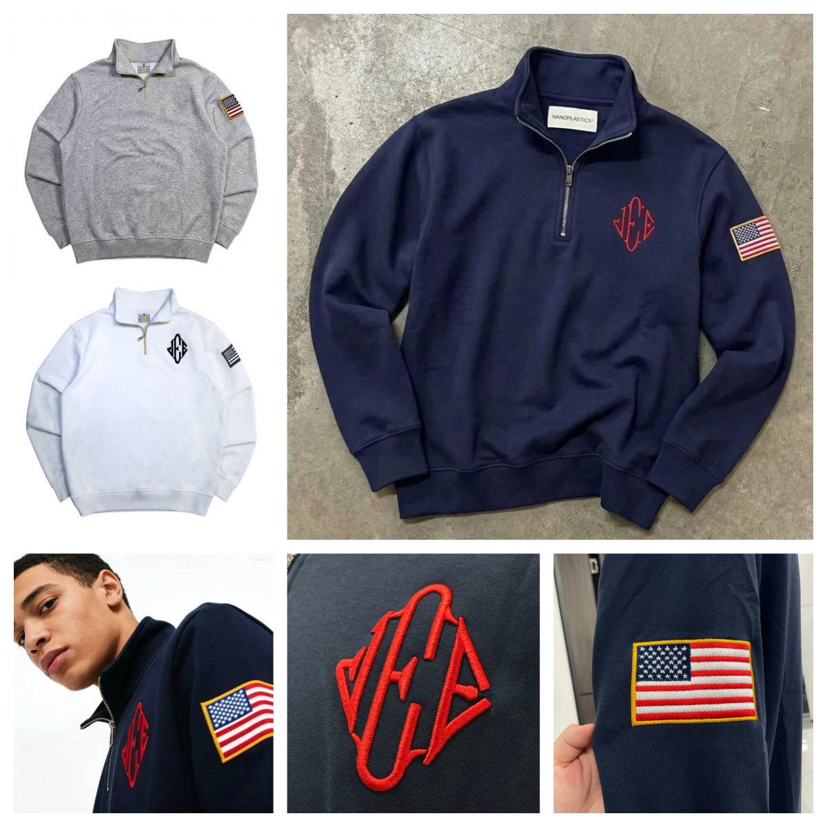 Men's Hoodies Sell Epstein Embroidered Sweatshirt Stand Collar Quarter Zip Pullover Oversize Mens In Stock 24 Hour Hip-hop Rock Casual Clothing