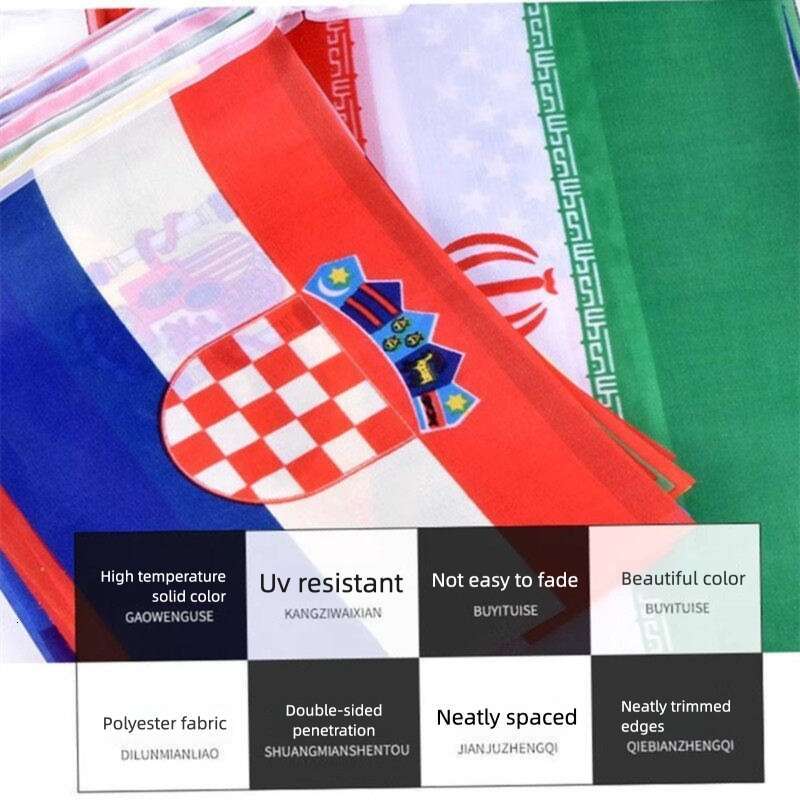 World Cup Football Merchandise 2026 Usa-Canada-Mexico World Cup 48 Team Flag Bunting, Number 8 7, Colorful Flags For Bars, Sports Shops, And Fan Decor