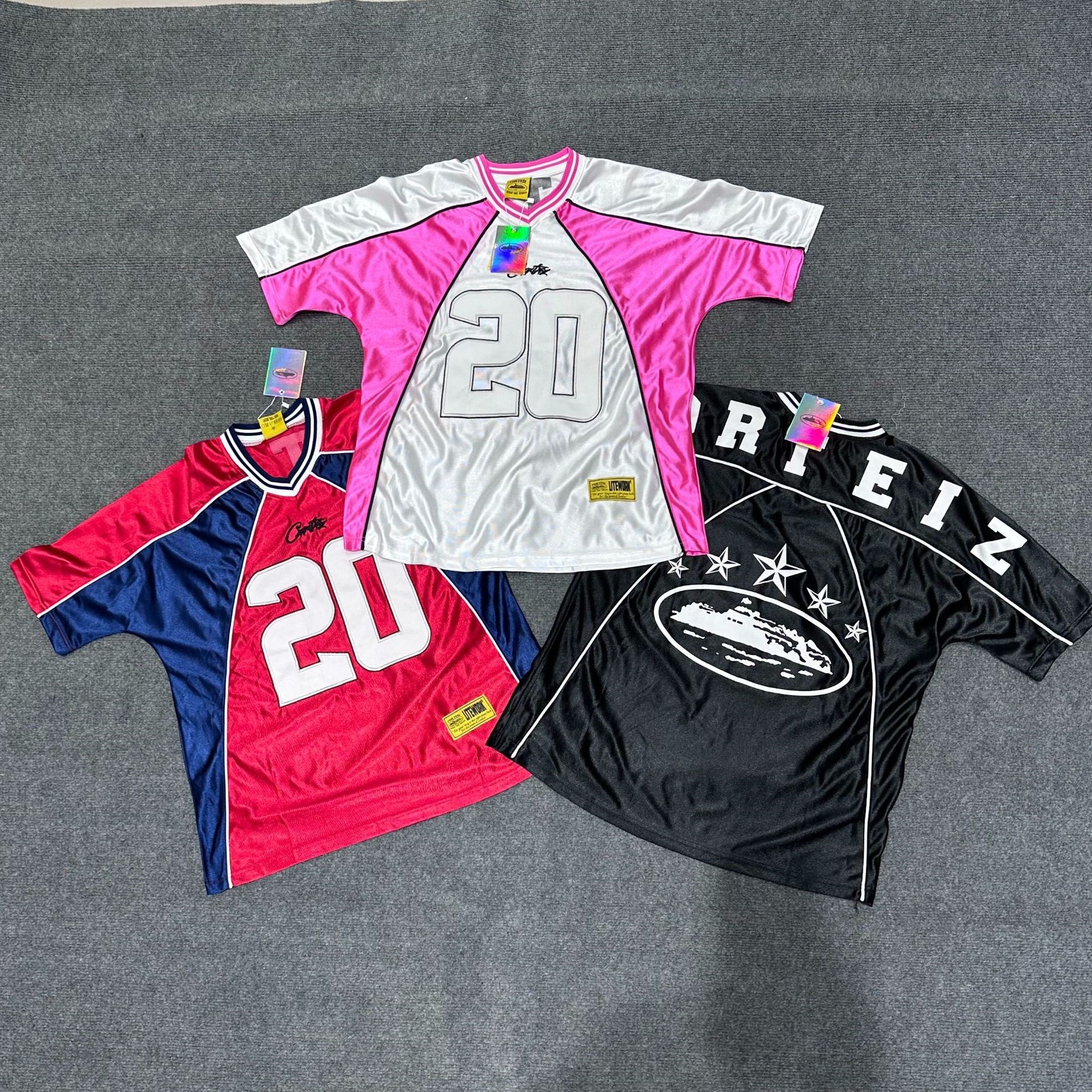 26S letter embroidery multi-color quick-drying short-sleeved t-shirt for men and women high street sportswear half-sleeved T260417