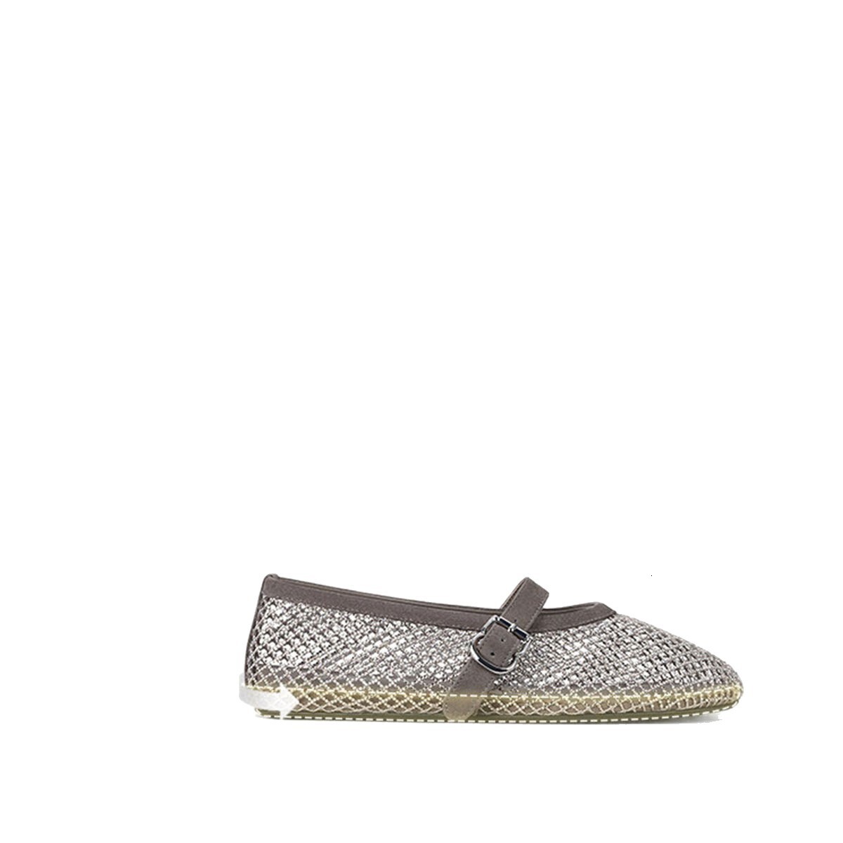 Mesh Rhinestone Mary Jane Mules For Women Breathable Hollow Out Flat Slippers With Adjustable Buckle Strap Casual Summer Shoes