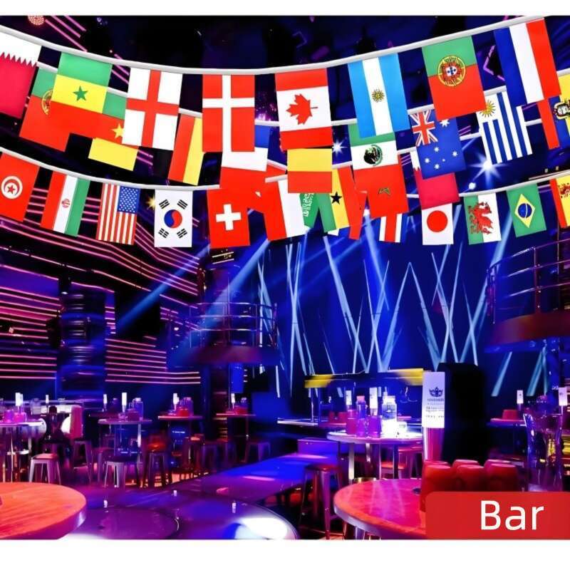 World Cup Football Merchandise 2026 Usa-Canada-Mexico World Cup 48 Team Flag Bunting, Number 8 7, Colorful Flags For Bars, Sports Shops, And Fan Decor
