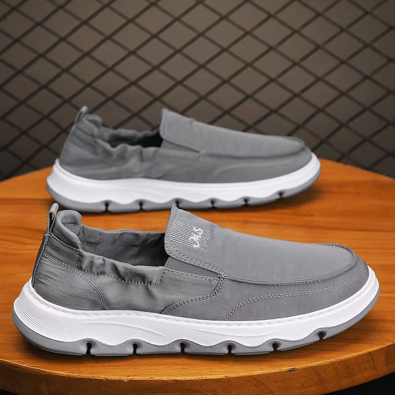 Ice silk canvas men's shoes, new winter hot-selling slip-on casual sneakers, old Beijing cloth shoes