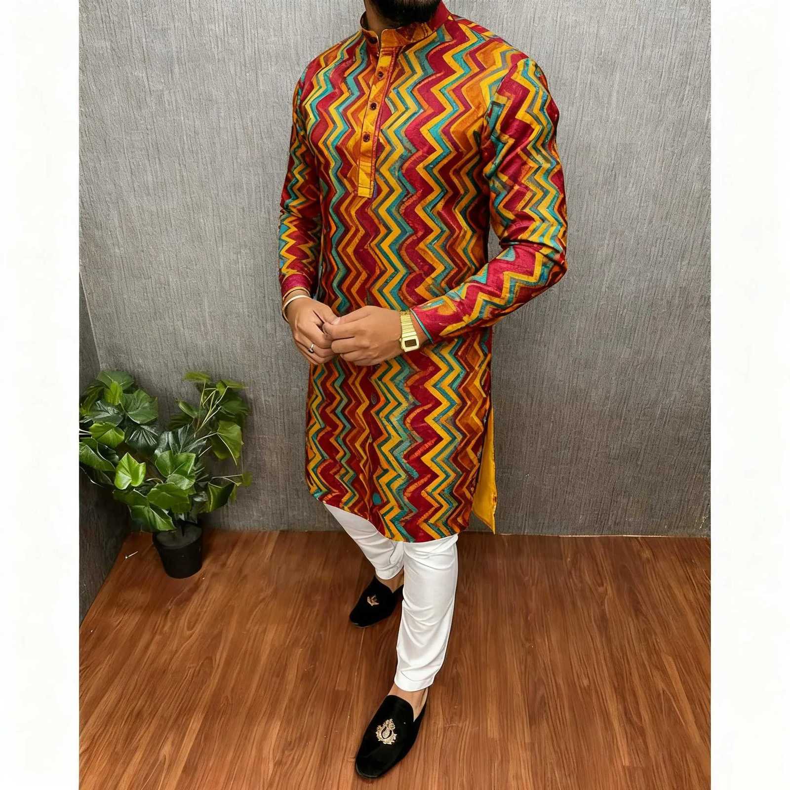 Mens Abaya Thobe Arabic Longline Muslim Henley Kaftan Banded Plain Gown Shirts Boubou Hommes Musulmans Arabie Saoudite W251216