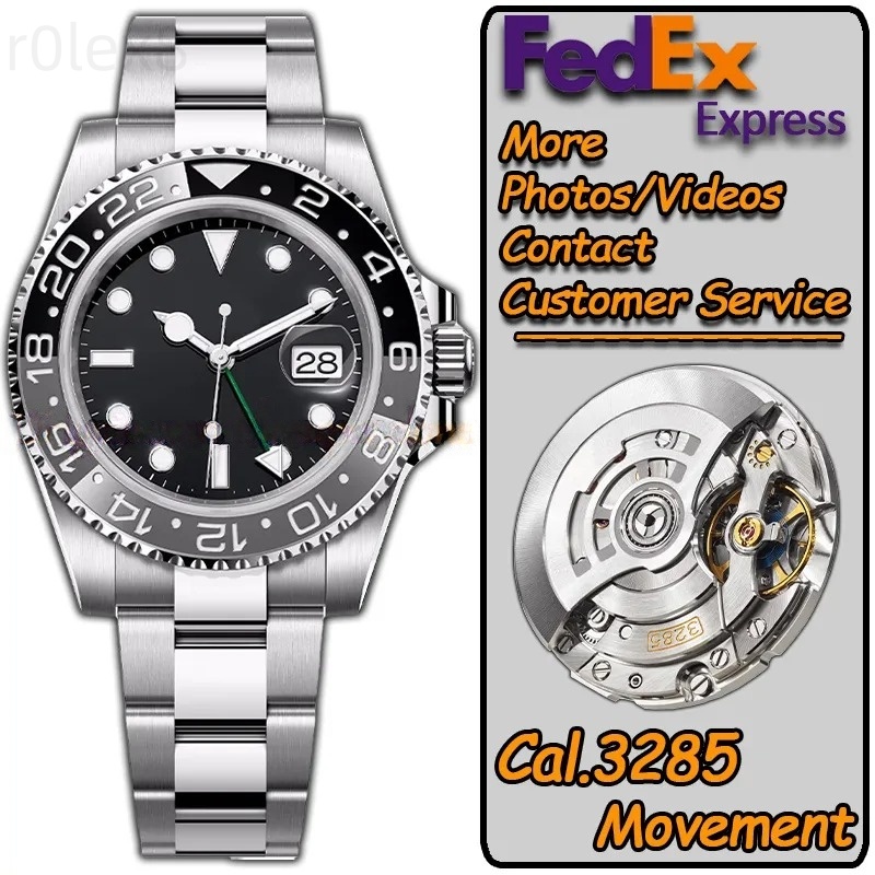 Top Mens Watches Men Luxury Designer Watches Top Supre Quality CLean Factory V3 Watch Automatic Cal3285 Movement Ceramic Bezel Luminous Sapphire Diving 100M Watch