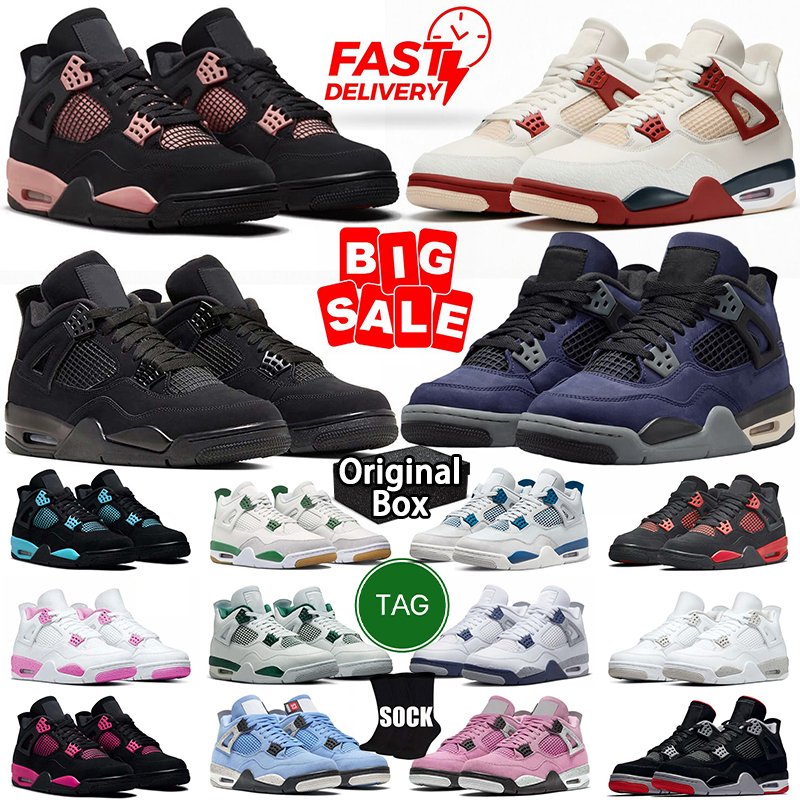 4 Basketball Shoes Military Black Cat 4s Sneakers University Blue Red Cement Thunder Pine Green White Oreo Seafoam Shimmer