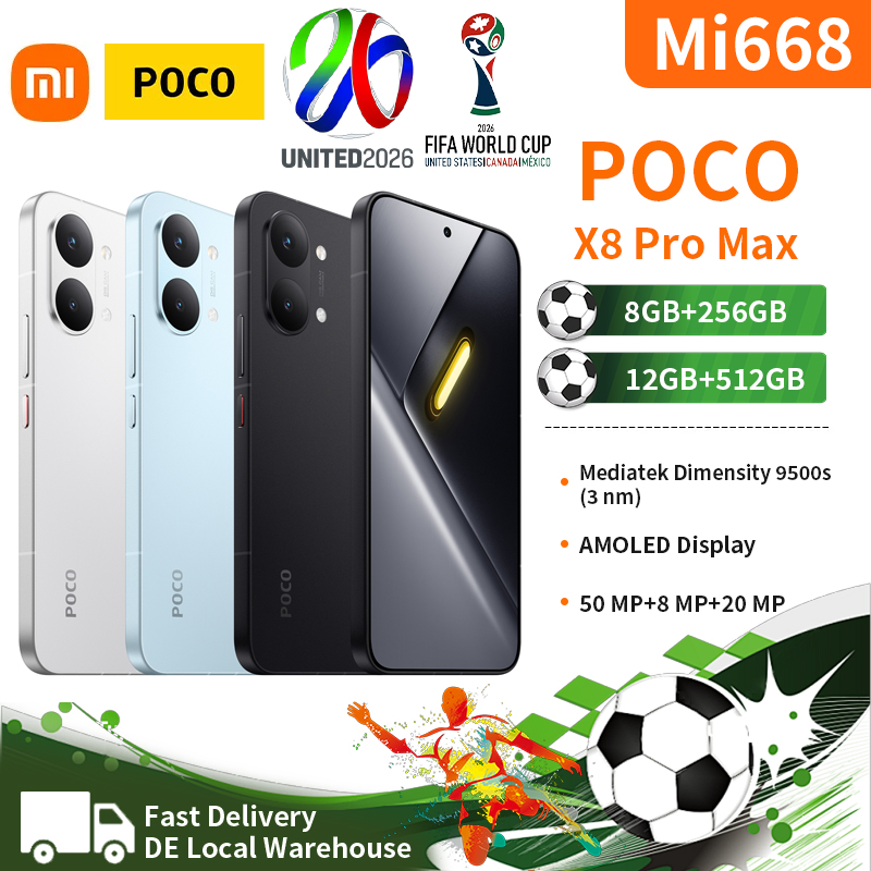 XIAOMI Poco X8 Pro Max Smartphone 12 + 512GB, Dimensity 9500s processor, 8500mAh battery, Ultra-bright AMOLED display, 50MP