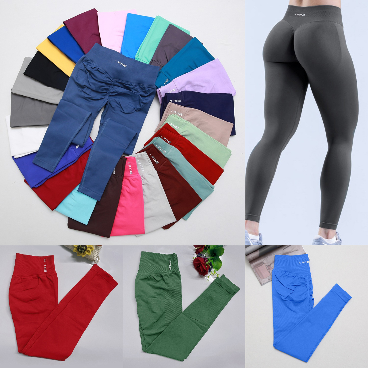 new color pine espresso ink women defyne Impact leggings dyfne yoga sports pants Seamless Scrunch pants Gym running Yoga Workout Biker fitness pants tights
