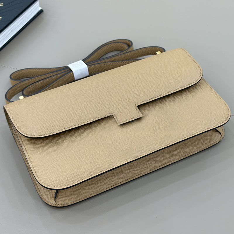 New Designer Constance Gold And Silver Knot Luxury Hand Stitched Crossbody Genuine Leather Flap Shoulder Fashion Underarm Bag Purse
