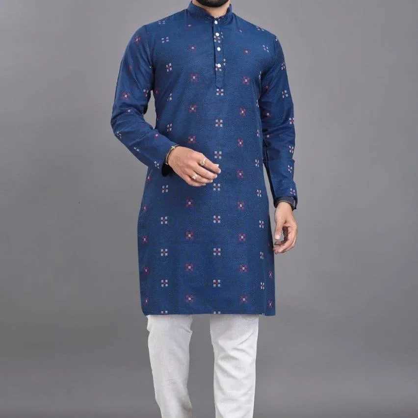 Muslim MenS Robe Long-Sleeved Ethnic Style 2025 Stand Collar Arabic Clothing MenS Islamic Casual Robe Marokkaanse Kaftan W251216