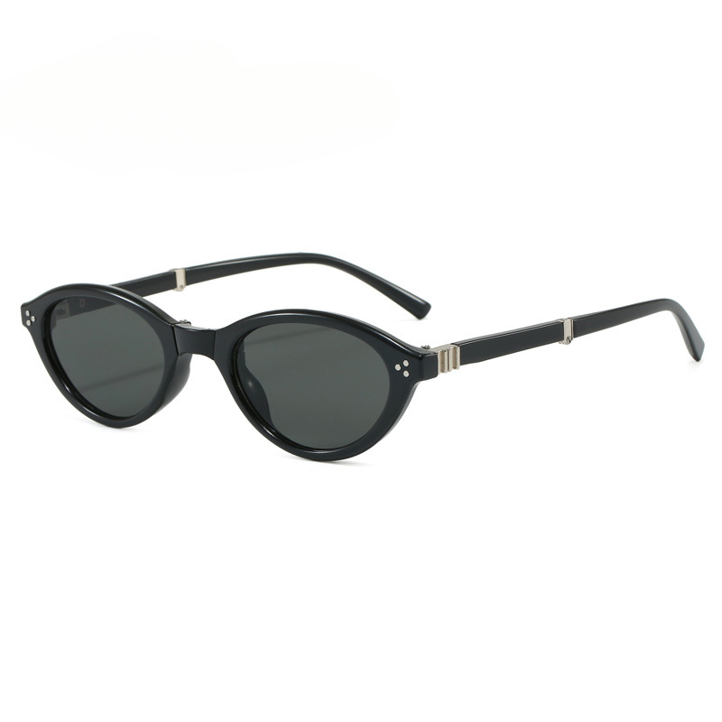 Women Foldable Cat Eye Glasses Oval Butterfly Small Frame Retro Lightweight Casual Eyewear