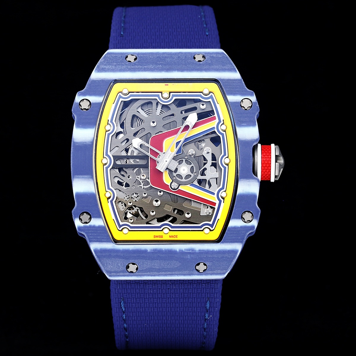 Extra-Thin 67-02 Limited Edition Designer Luxury Mens Watch Ultra-light Carbon Fiber Swiss TPT Quartz Sapphire Crystal Luminous Waterproof Tonnesu Watches-2