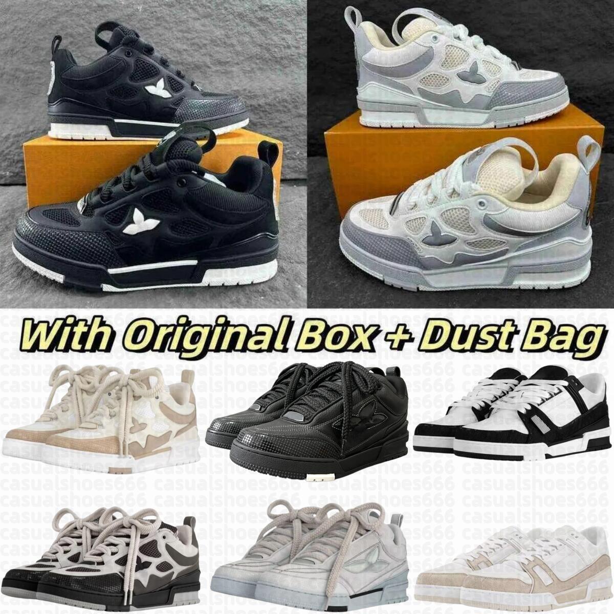 lvs skate shoes designer louisvittuon shoes skate trainers high quality men women sneakers casual shoes running lace-up low-top sports breathable with box