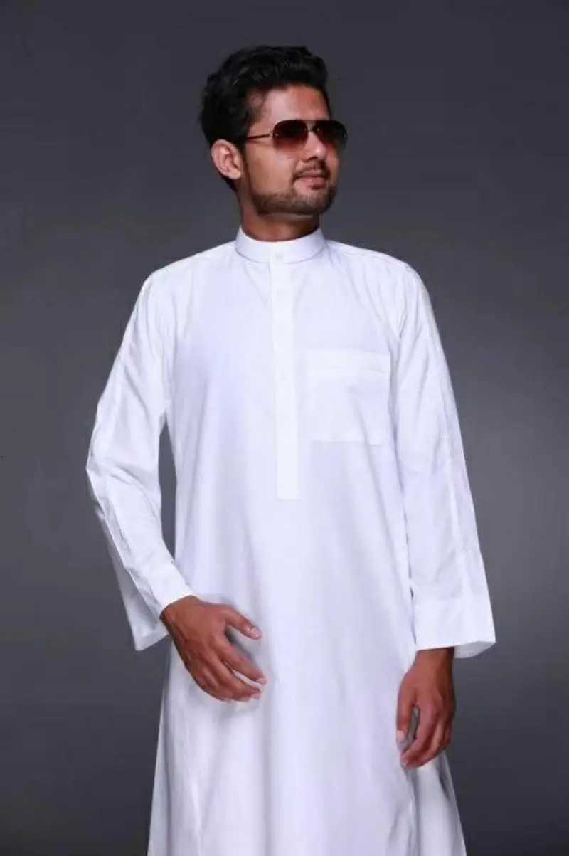 Islamic Clothing Men Length Long Sleeve Loose Muslim Men Saudi Arabia Pakistan Kurta Muslim Costumes Muslim Dress Kaftan Thobe W251216