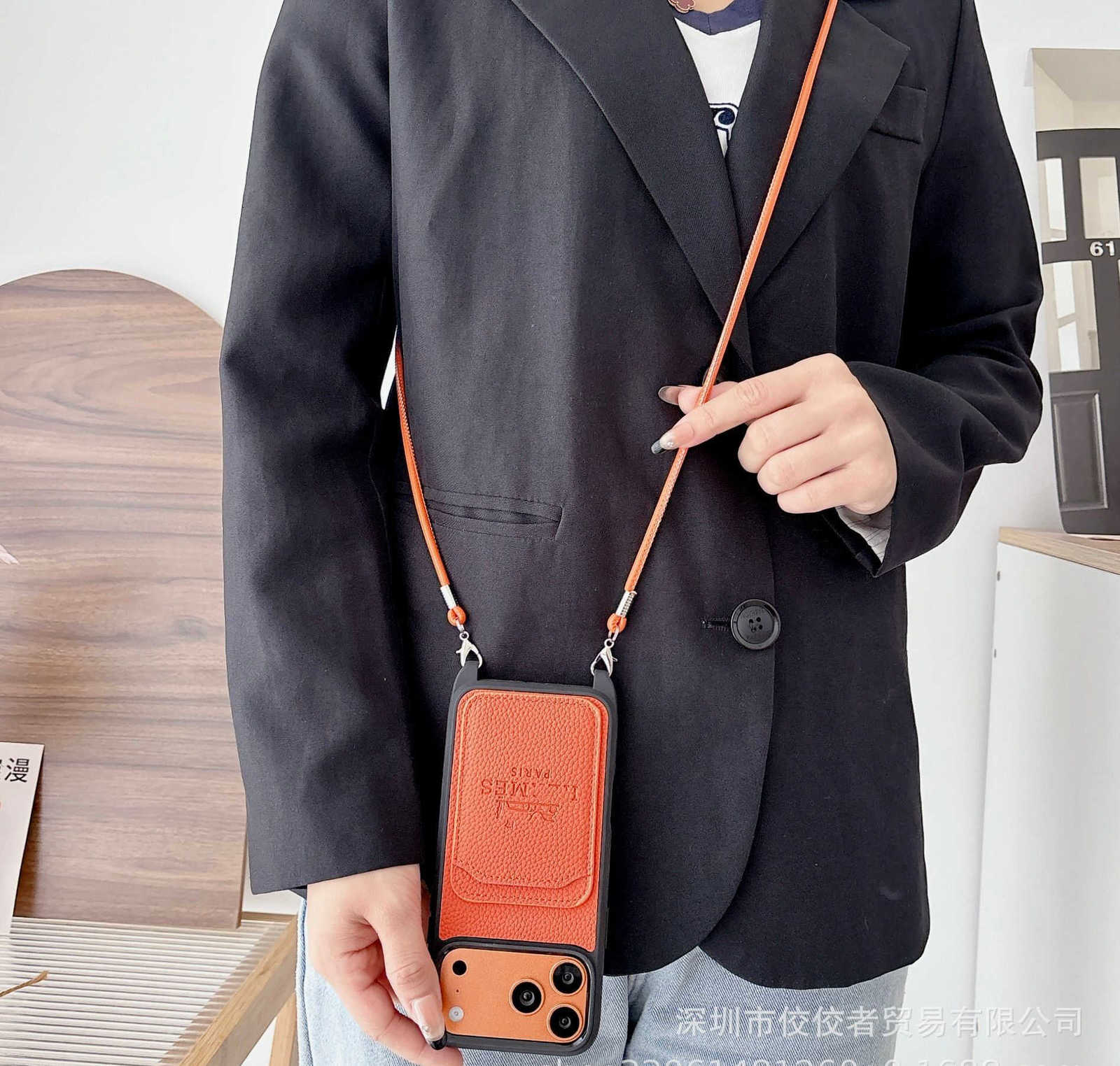 women crossbody presbyopia Designer Leather Phone Case For iPhone 17 air 14 13 12 ProMax 15 Plus Luxury Leather Case Wallet Card Pocket Crossbody Strap 0G7D