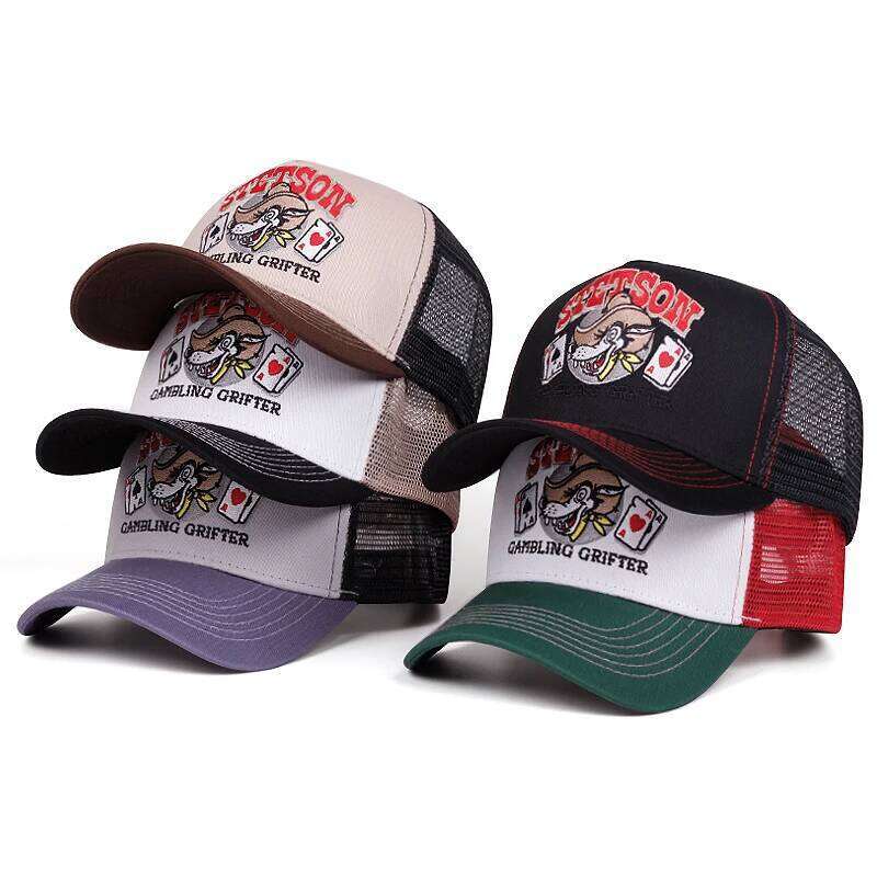 2025 Personalized New Baseball STETSON Wolf Head Poker Truck Street HipHop Daily Casual Wear Sunshade Net Hat Unisex