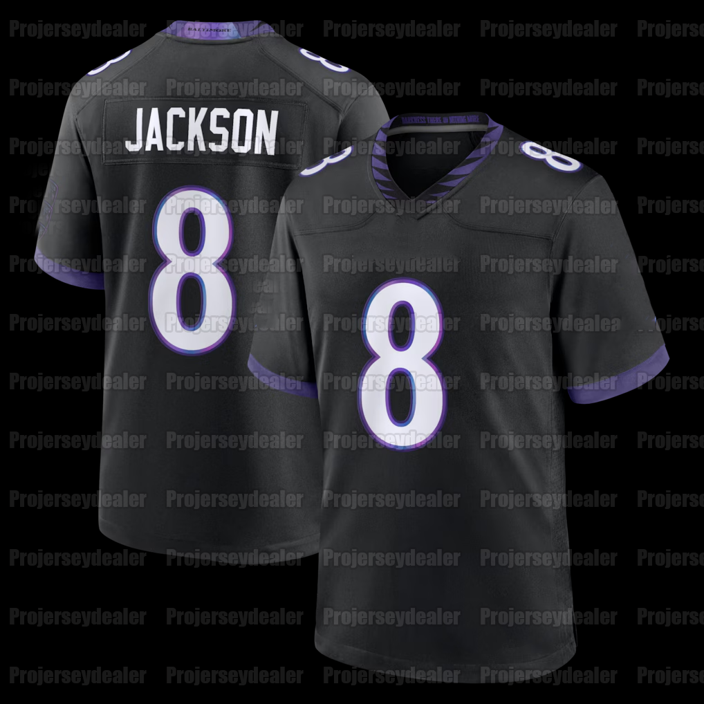 8 Lamar Jackson 2026 Football Jerseys Trey Hendrickson Zay Flowers Derrick Henry Malaki Starks Andrews Hamilton Roquan Smith Wiggins Green Lewis