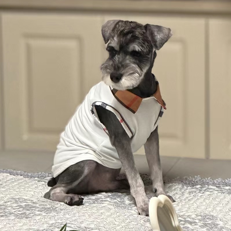Luxury Dog Clothes Elegant Plaid Collar Pet Dog Shirt Comfortable Sleeveless Top 5 Sizes S to XXL for Small Breeds Fashion Casual Puppy Apparel Y455 - view 5