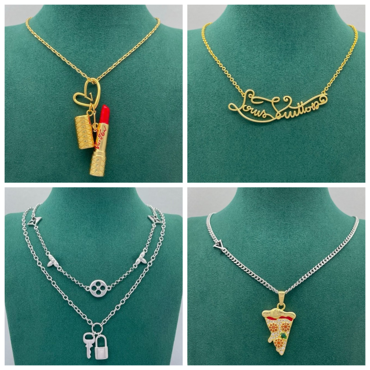 Luxury Pendant Necklace New Diamond Chain Letter Necklace 18K Gold Designer Necklace Elegant Women's Fashion Jewelry High Quality Daily Wear Pendant Necklace