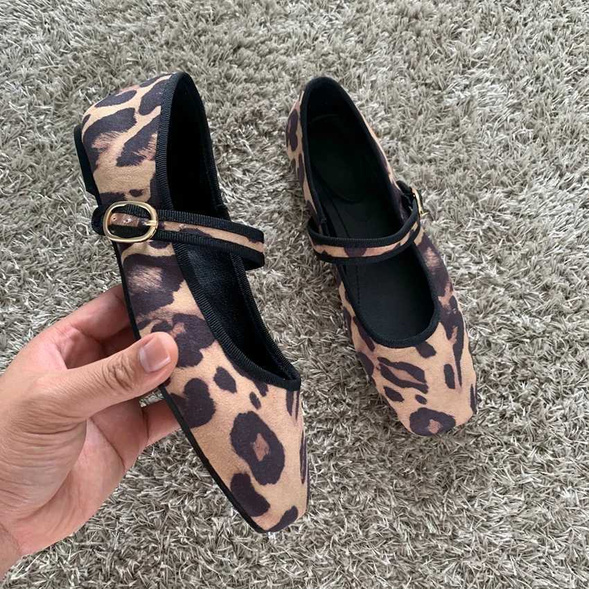 2026 Womens Leopard Print Casual Shoes Woman Flat Shoe Summer Mary Jane Shoes Woman Slip-on Flats X260417