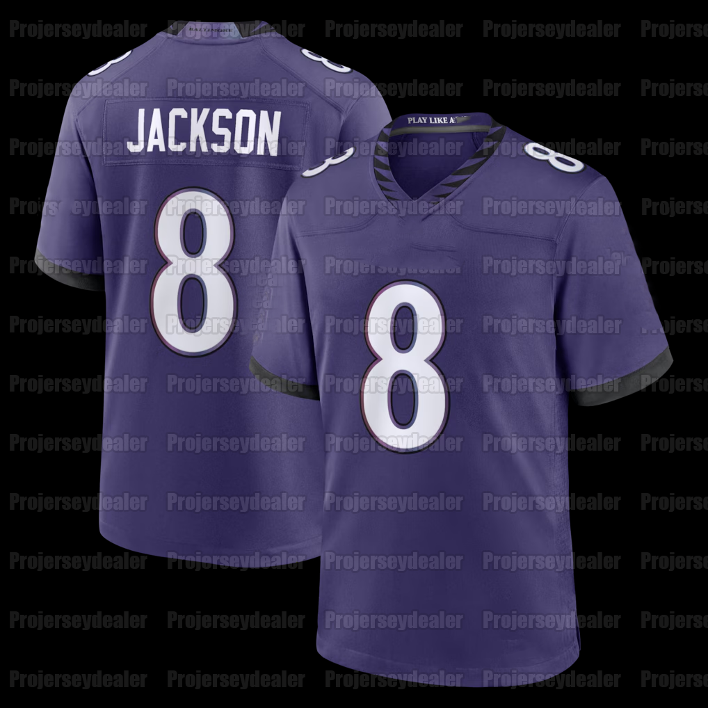 8 Lamar Jackson 2026 Football Jerseys Trey Hendrickson Zay Flowers Derrick Henry Malaki Starks Andrews Hamilton Roquan Smith Wiggins Green Lewis